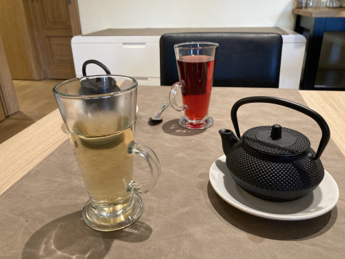 Two cups of tea served