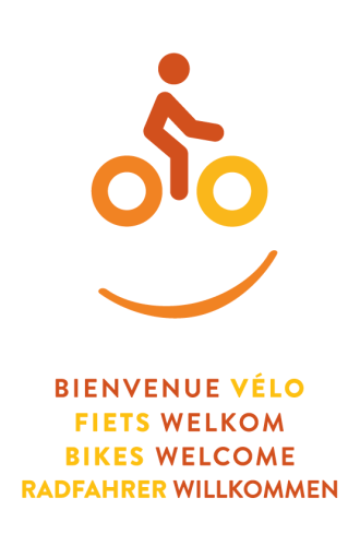 Plaque "welcome" avec vélos.